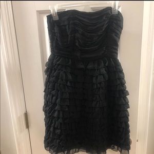 Strapless black dress